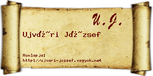 Ujvári József névjegykártya